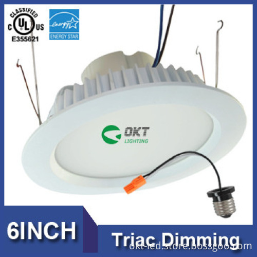 AC120V ul recessed retrofit kit 6inch 15w dimmable led downlight